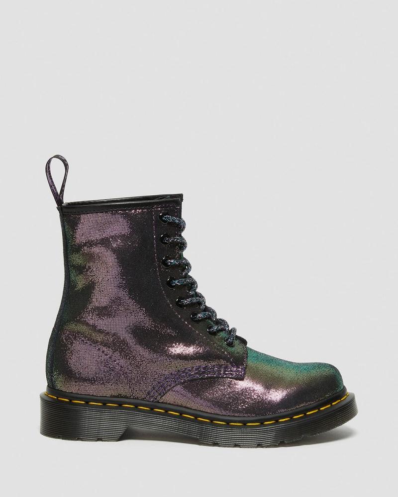 Dr Martens 1460 Disco Iridescent Suede Veterlaarzen Dames Paars | NL 616XYU